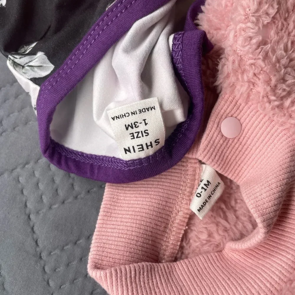Pink and Purple Baby Clothing Set